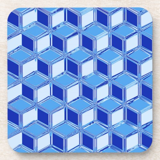 Chrome 3-d dozen - kobaltblauw bier onderzetter (Voorkant)