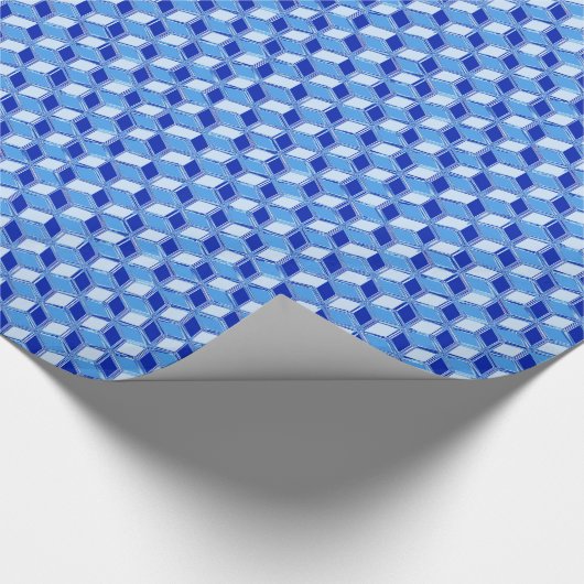 Chrome 3-d dozen - kobaltblauw cadeaupapier (Hoek)