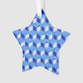 Chrome 3-d dozen - kobaltblauw ornament (voorkant)