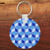 Chrome 3-d dozen - kobaltblauw sleutelhanger (Voorkant)