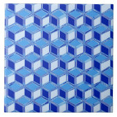 Chrome 3-d dozen - kobaltblauw tegeltje (Voorkant)