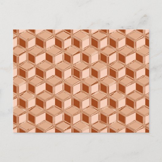 Chrome 3-d dozen - koper gekleurd briefkaart (Voorkant)