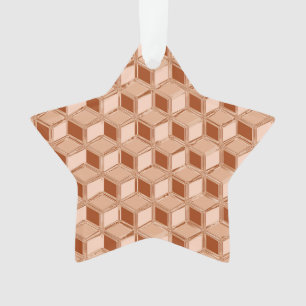 Chrome 3-d dozen - koper gekleurd ornament