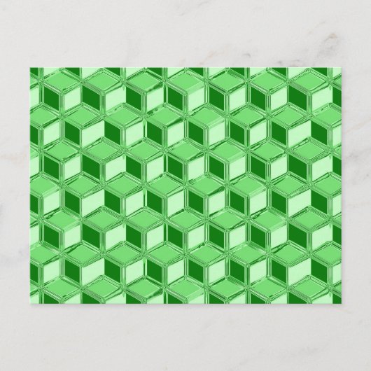 Chrome 3-d dozen - smaragdgroen briefkaart (Voorkant)
