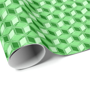Chrome 3-d dozen - smaragdgroen cadeaupapier