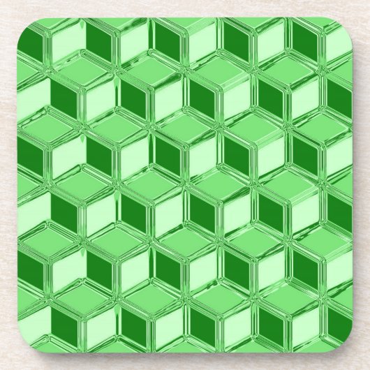 Chrome 3-d dozen - smaragdgroen drankjes onderzetter (Voorkant)