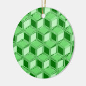 Chrome 3-d dozen - smaragdgroen keramisch ornament (Links)