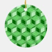 Chrome 3-d dozen - smaragdgroen keramisch ornament (Achterkant)