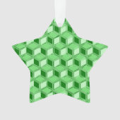 Chrome 3-d dozen - smaragdgroen ornament (voorkant)