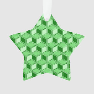 Chrome 3-d dozen - smaragdgroen ornament