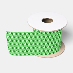 Chrome 3-d dozen - smaragdgroen satijnen lint