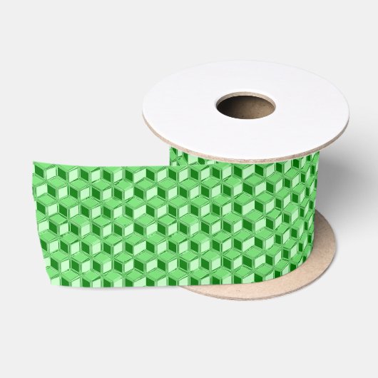 Chrome 3-d dozen - smaragdgroen satijnen lint (Spoel)