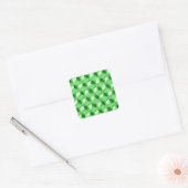Chrome 3-d dozen - smaragdgroen vierkante sticker (Envelop)