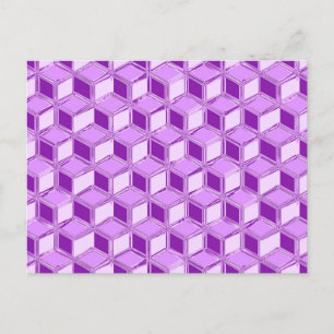 Chrome 3-d dozen - violet paars briefkaart