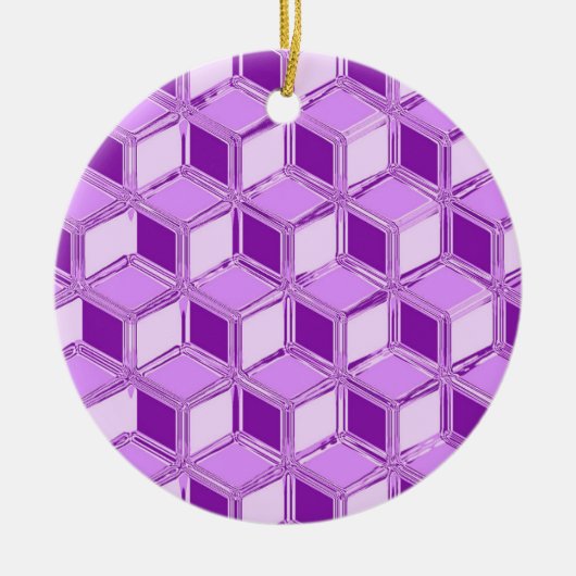 Chrome 3-d dozen - violet paars keramisch ornament (Voorkant)