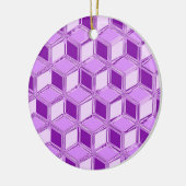 Chrome 3-d dozen - violet paars keramisch ornament (Links)