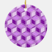 Chrome 3-d dozen - violet paars keramisch ornament (Achterkant)