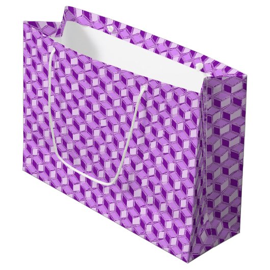 Chrome 3-d dozen - violet paars large cadeautasje (Voorkant Gekanteld)