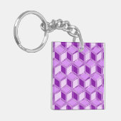 Chrome 3-d dozen - violet paars sleutelhanger (Voorkant Links)