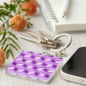 Chrome 3-d dozen - violet paars sleutelhanger (Voorkant Rechts)