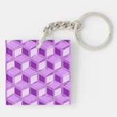 Chrome 3-d dozen - violet paars sleutelhanger (Achterkant)