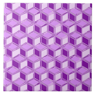 Chrome 3-d dozen - violet paars tegeltje
