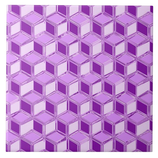 Chrome 3-d dozen - violet paars tegeltje (Voorkant)