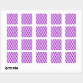 Chrome 3-d dozen - violet paars vierkante sticker (Vel)