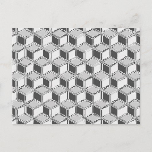 Chrome 3-d dozen - zilvergrijs briefkaart (Voorkant)