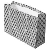 Chrome 3-d dozen - zilvergrijs large cadeautasje (Achterkant Gekanteld)