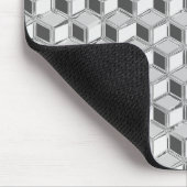 Chrome 3-d dozen - zilvergrijs muismat (Hoek)
