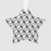 Chrome 3-d dozen - zilvergrijs ornament (achterkant)
