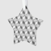Chrome 3-d dozen - zilvergrijs ornament (voorkant)