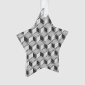 Chrome 3-d dozen - zilvergrijs ornament (voorkant)