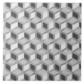 Chrome 3-d dozen - zilvergrijs tegeltje (Voorkant)