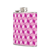 Chrome 3D-dozen - fuchsia roze Heupfles (Links)
