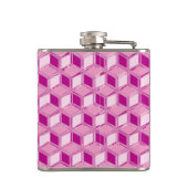 Chrome 3D-dozen - fuchsia roze Heupfles (Achterkant)