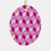 Chrome 3D-dozen - fuchsia roze Keramisch Ornament (Rechts)