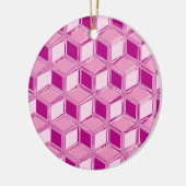 Chrome 3D-dozen - fuchsia roze Keramisch Ornament (Links)