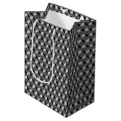 Chrome 3D-dozen - hematietgrijs Medium Cadeauzakje (Voorkant Gekanteld)