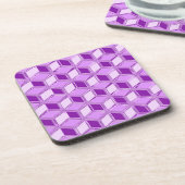 Chrome 3D-dozen - paars violet Bier Onderzetter (Linkerzijde)