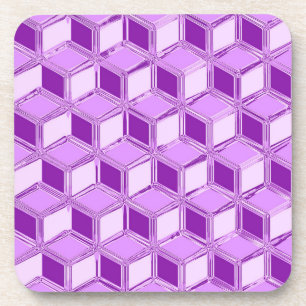 Chrome 3D-dozen - paars violet Bier Onderzetter