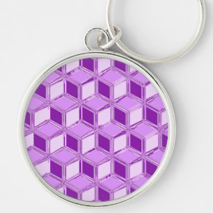 Chrome 3D-dozen - paars violet Sleutelhanger