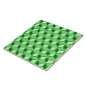 Chrome 3D-dozen - smaragdgroen Tegeltje (Zijkant)