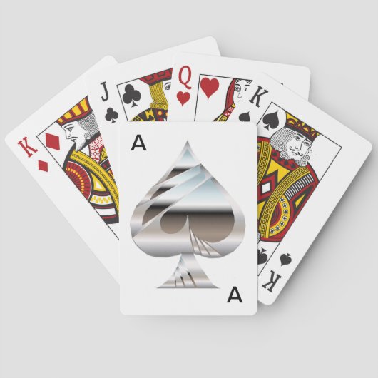 Chrome Ace of Spades Classic Speelkaarten (Achterkant)