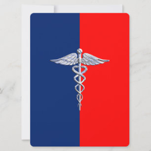 Chrome-achtig Caduceus Medisch Symbool Liga