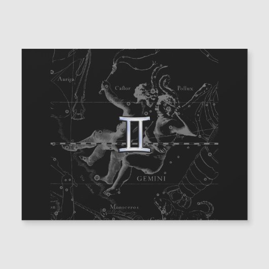 Chrome-achtig Gemini-sterrenbeeld op Hevelius (Voorkant)