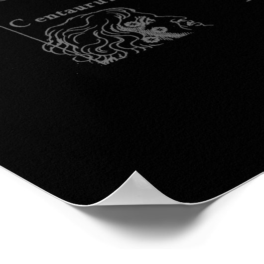 Chrome-achtig Libra-sterrenbeeldsymbool op Heveliu Poster (Hoek)