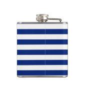 Chrome-achtige anker op het Navy Blue Stripes-deco Heupfles (Achterkant)