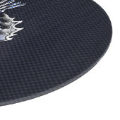 Chrome achtige koolstofvezel print Scottish Thistl Snijplank (Hoek)